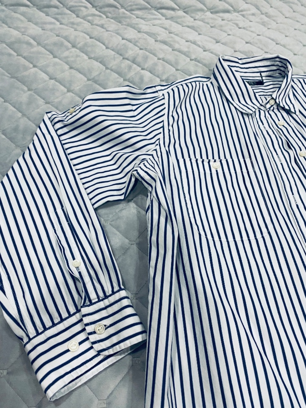 Ralph Lauren Women's Button Down Striped Cotton Shirt